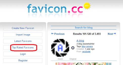 Найдем фавикон на favicon.cc